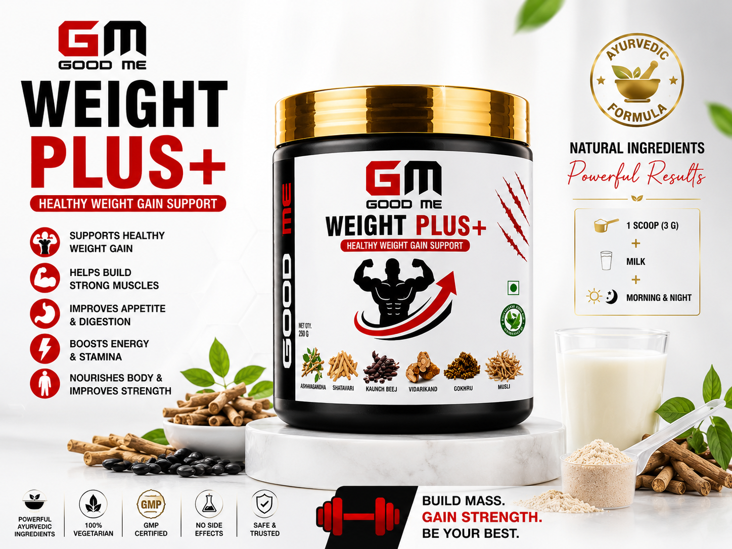 Good Me Weight Plus+ ayurvedic herbs