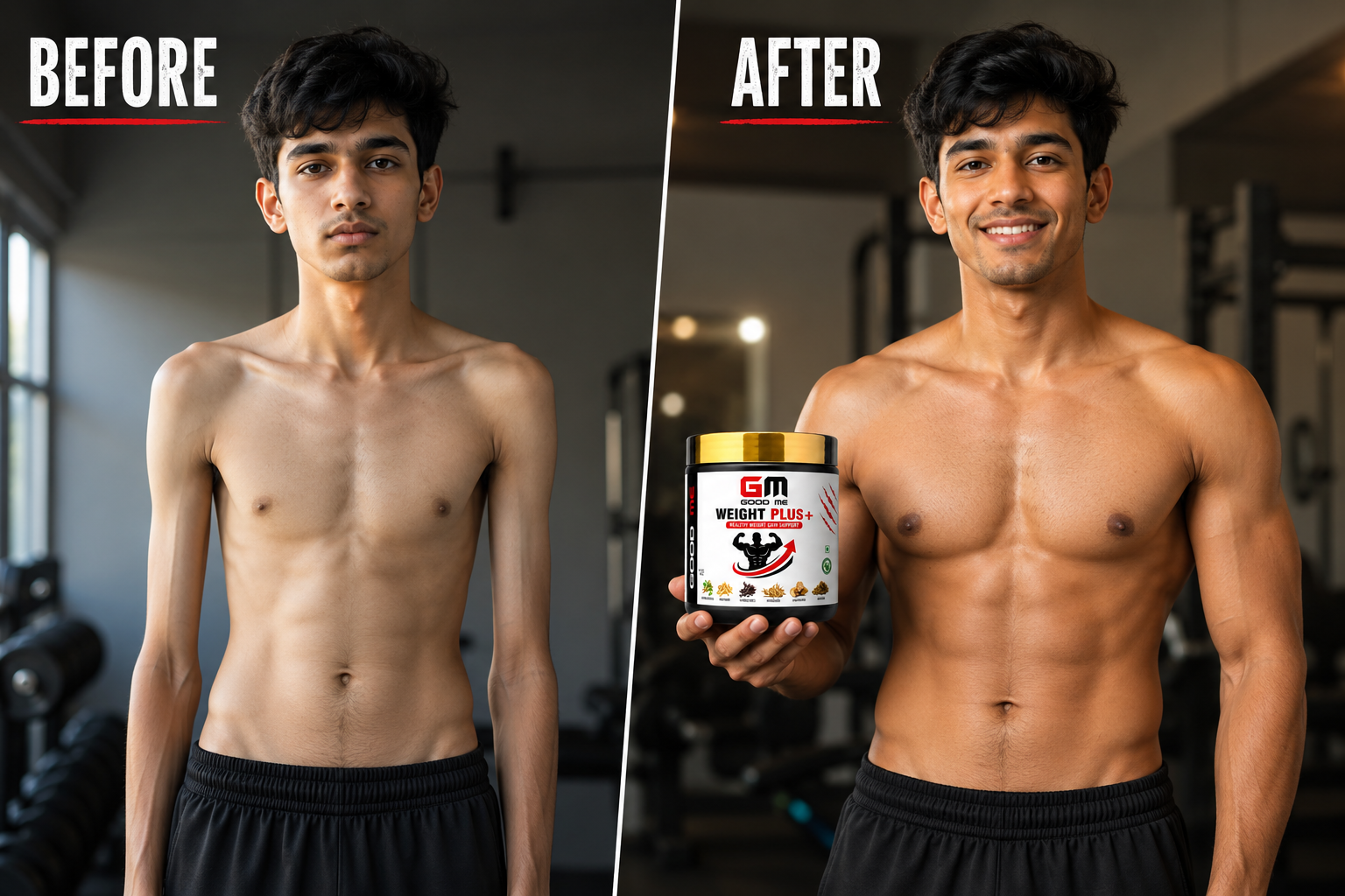 Good Me Weight Plus+ before and after transformation